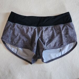 lululemon athletica Black and Gray Athletic Shorts